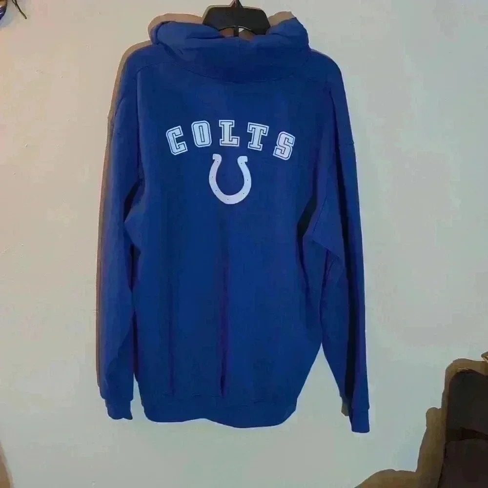 Vintage NFL Indianapolis Colts zip up sweatshirt, large, blue and white - Picture 5 of 7